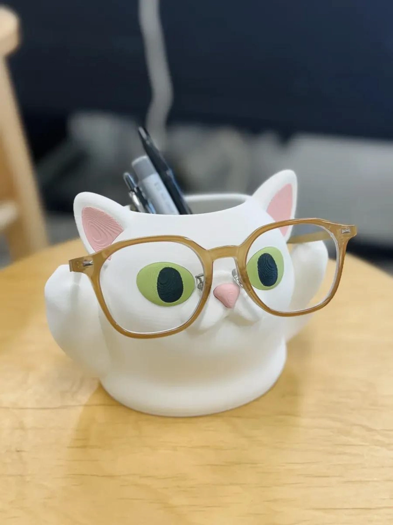 ORGANIZADOR DE ESCRITORIO GATITO 3D PARA LAPICES Y ACCESORIOS - 4