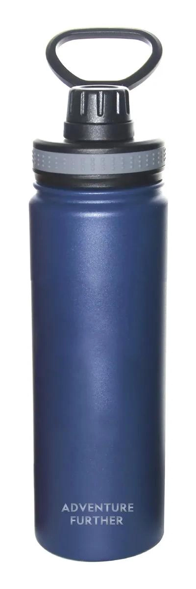 BOTELLA TE RMICA DE ACERO INOXIDABLE 600ML COLOR AZUL MARINO - 1
