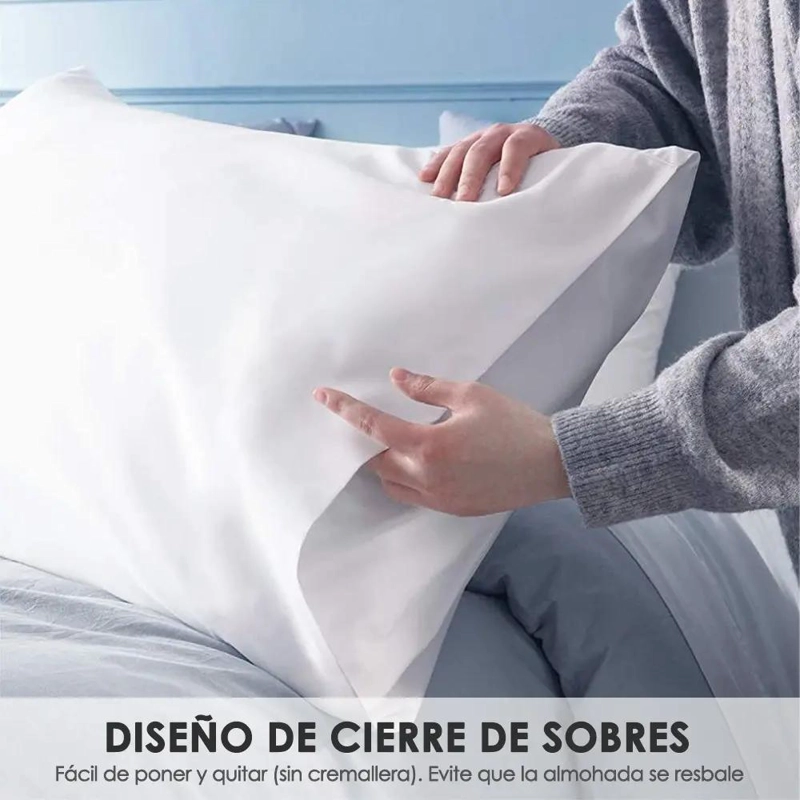 FUNDA DE ALMOHADA RECTANGULAR 2 PIEZAS PARA DECORACION Y COMODIDAD - 4