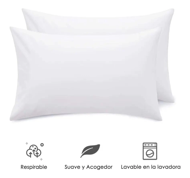 FUNDA DE ALMOHADA RECTANGULAR 2 PIEZAS PARA DECORACION Y COMODIDAD - 9