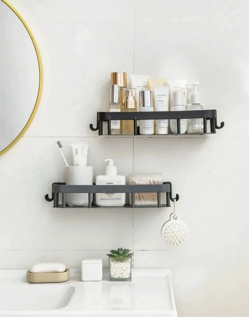 RACK ORGANIZADOR DUCHA ACERO INOXIDABLE CON DOS ESTANTES - 5