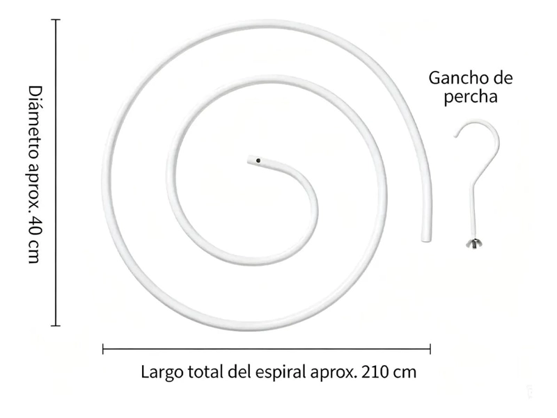 COLGADORES ESPIRAL PARA SECADO DE ROPA GRANDE Y AHORRO DE ESPACIO - 3