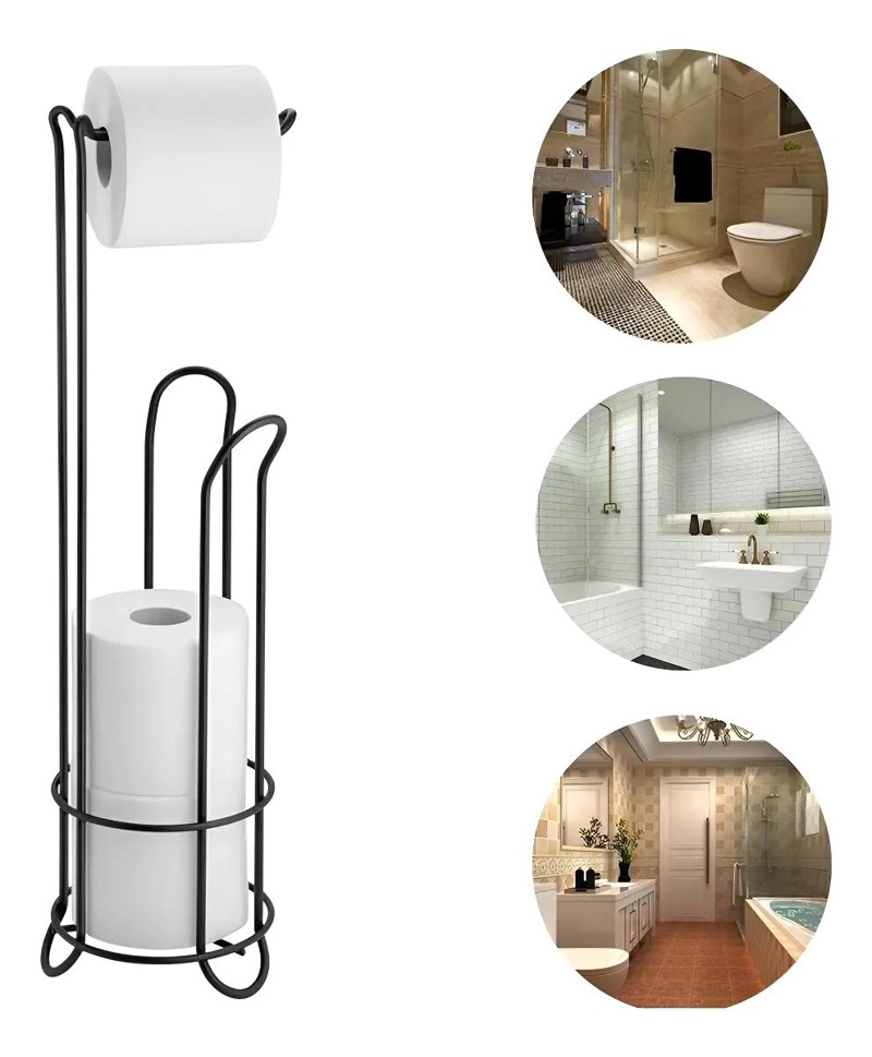 SOPORTE DE PAPEL HIGIE NICO PEDESTAL ORGANIZADOR PARA BAÑO - 1