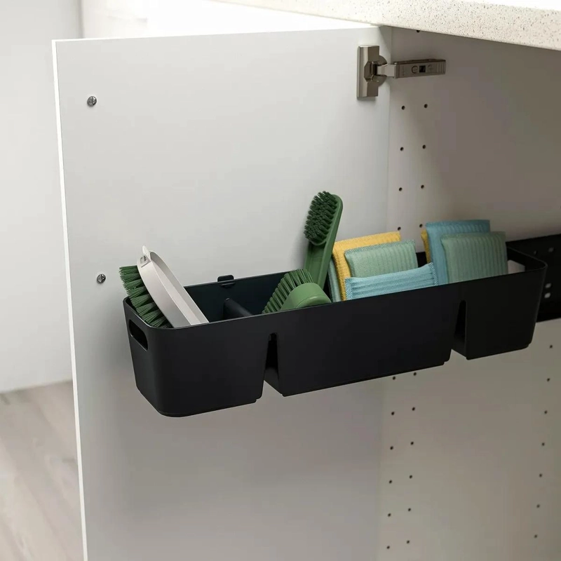 ORGANIZADOR DESLIZANTE PARA COCINA 50X15X12 CM EN GRIS OSCURO - 4