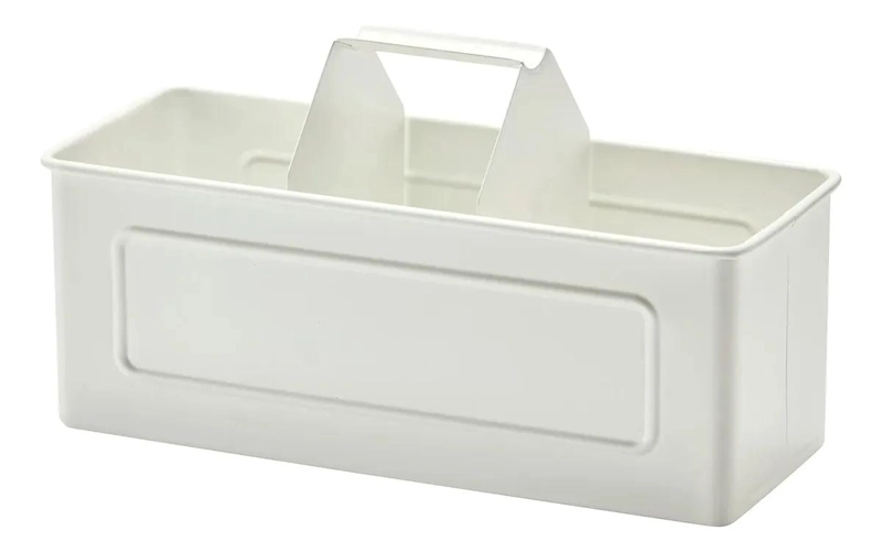 ORGANIZADOR DE ACERO BLANCO PARA UTENSILIOS DE COCINA - 1