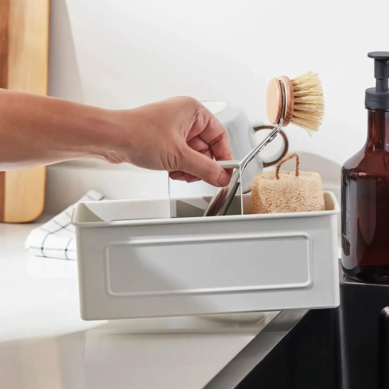 ORGANIZADOR DE ACERO BLANCO PARA UTENSILIOS DE COCINA - 5