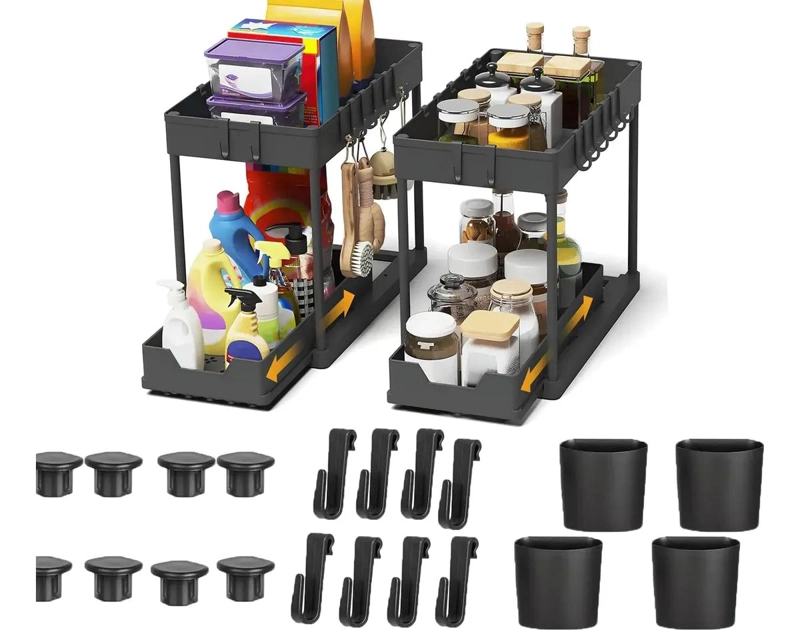 ORGANIZADOR EXTRAIBLE PARA COCINA Y BAÑO CON ACCESORIOS - 1