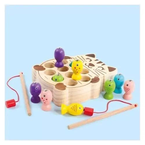 JUEGO DIDACTICO DE PESCA MAGNE TICA EN MADERA PARA NIÑOS - 6
