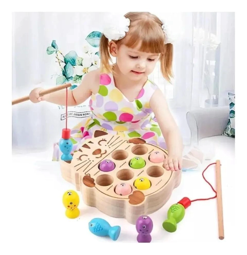 JUEGO DIDACTICO DE PESCA MAGNE TICA EN MADERA PARA NIÑOS - 7