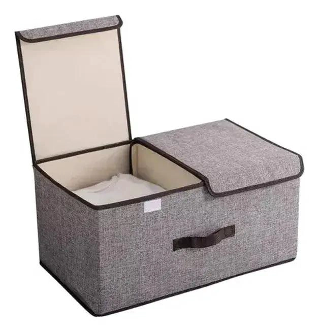 CAJA ORGANIZADORA RECTANGULAR PARA ROPA Y JUGUETES EN GRIS - 9