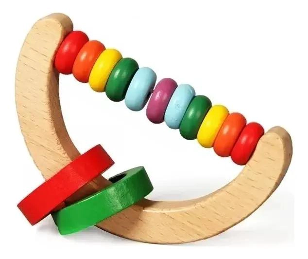 SONAJEROS DE MADERA PARA BEBE S ESTIMULACION TEMPRANA - 3