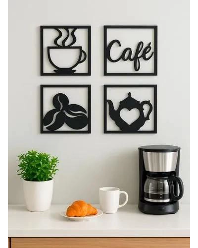 CUADROS DECORATIVOS DE MADERA PARA COCINA 30X30 CM - 1