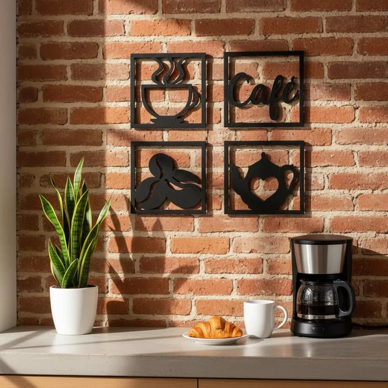 CUADROS DECORATIVOS DE MADERA PARA COCINA 30X30 CM - 2