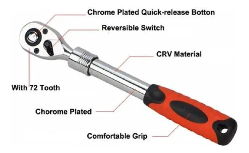 LLAVE CHICHARRA TELESCOPICA 1/2 PARA TRABAJO MECANICO - 3
