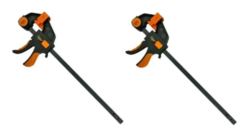 PACK DE 2 PRENSAS RAPIDAS DE 12 PULGADAS PARA CARPINTERIA - 1