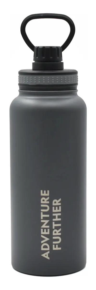 BOTELLA TE RMICA METALICA INSULADA 1 LITRO GRIS Y AZUL - 1