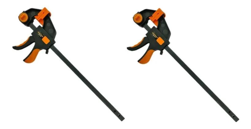 PACK DE 2 PRENSAS RAPIDAS DE 12 PULGADAS PARA CARPINTERIA - 1