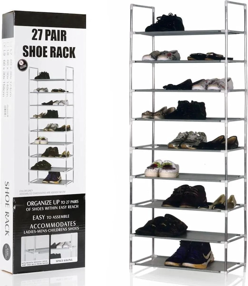 ZAPATERO ORGANIZADOR PARA 27 PARES CON 9 NIVELES DE METAL - 1