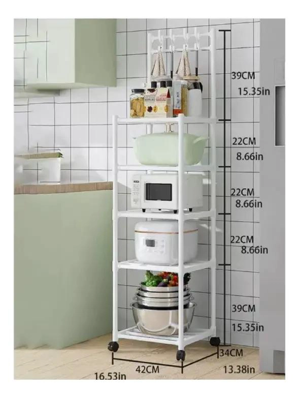 ESTANTE ORGANIZADOR DE 5 NIVELES PARA COCINA Y ALMACENAMIENTO - 3