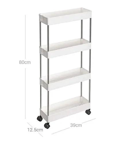 CARRITO ORGANIZADOR 4 NIVELES DELGADO PARA COCINA Y BAÑO - 6