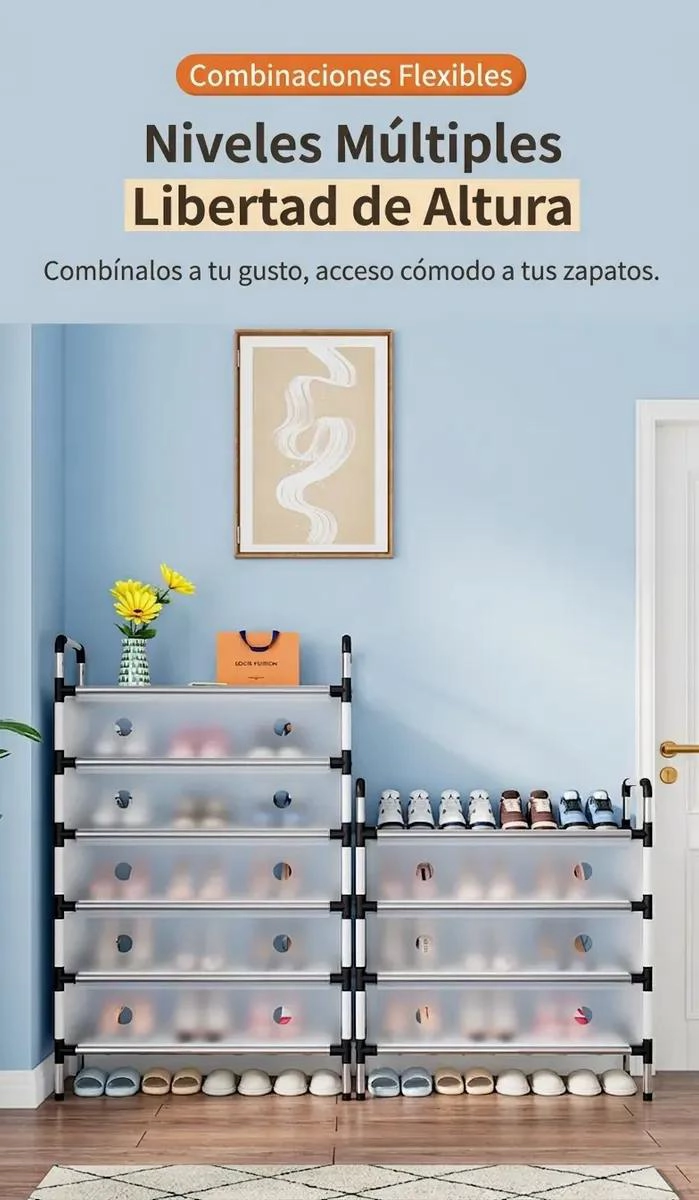 ZAPATERO ARMABLE MODERNO DE 5 NIVELES PARA CALZADO - 10