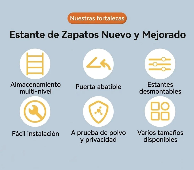 ZAPATERO ARMABLE MODERNO DE 5 NIVELES PARA CALZADO - 7