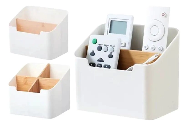 ORGANIZADOR DE ESCRITORIO BLANCO CON COMPARTIMENTOS MULTIPLES - 1