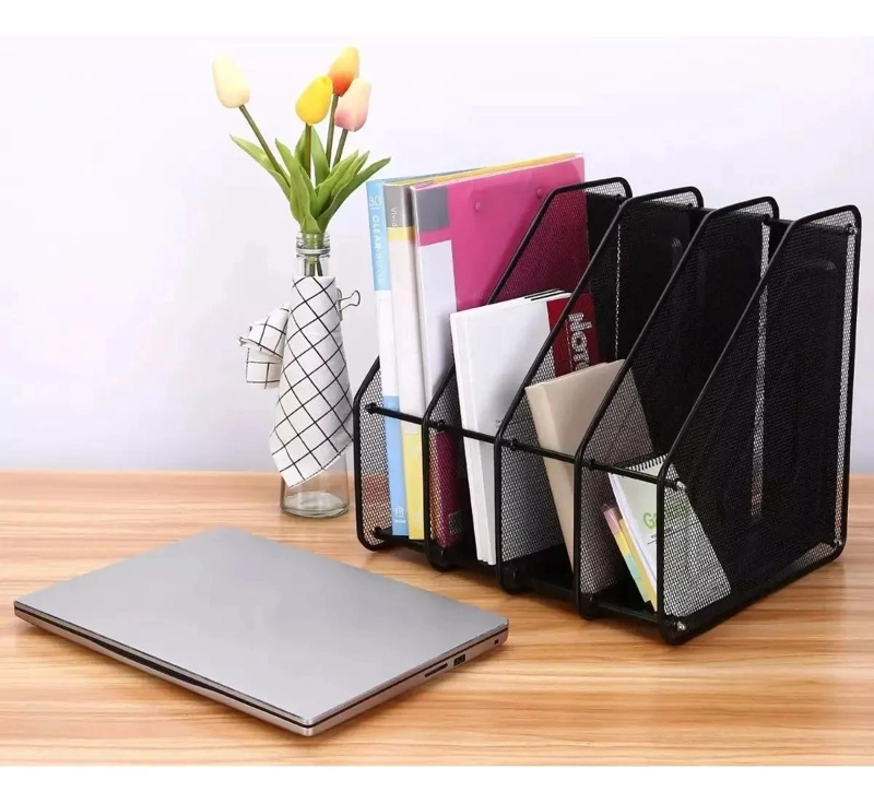 ORGANIZADOR VERTICAL DE OFICINA CON 4 COMPARTIMENTOS PARA DOCUMENTOS - 7