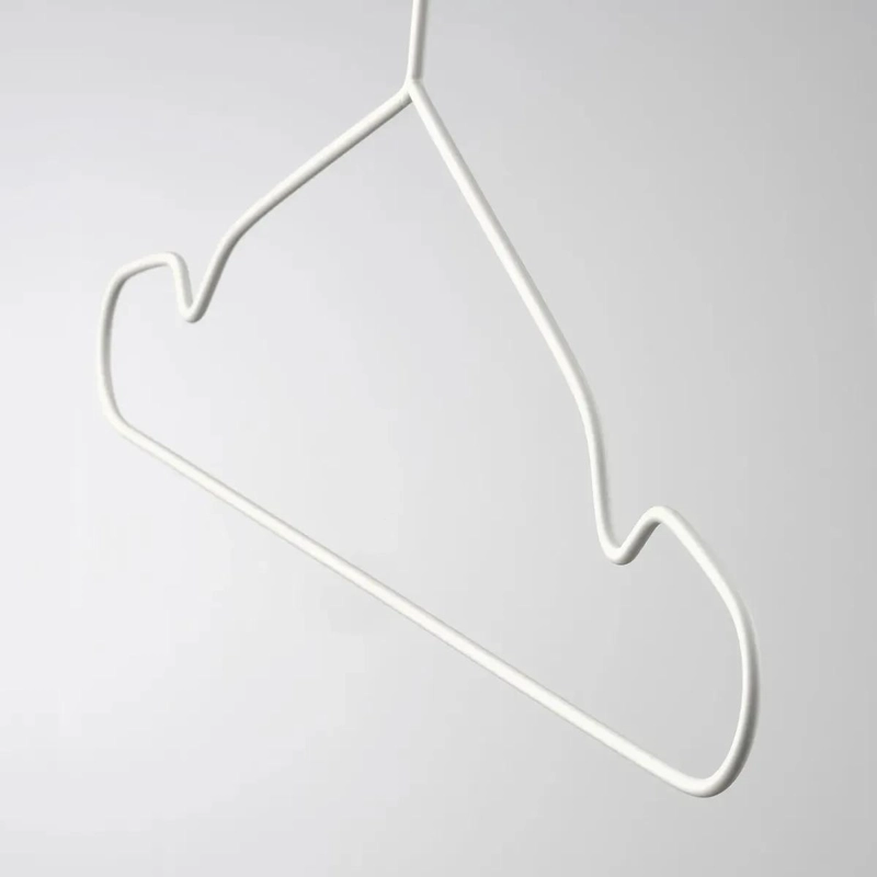 COLGADORES DE ROPA DE ACERO BLANCO 41 CM PACK DE 5 UNIDADES - 2