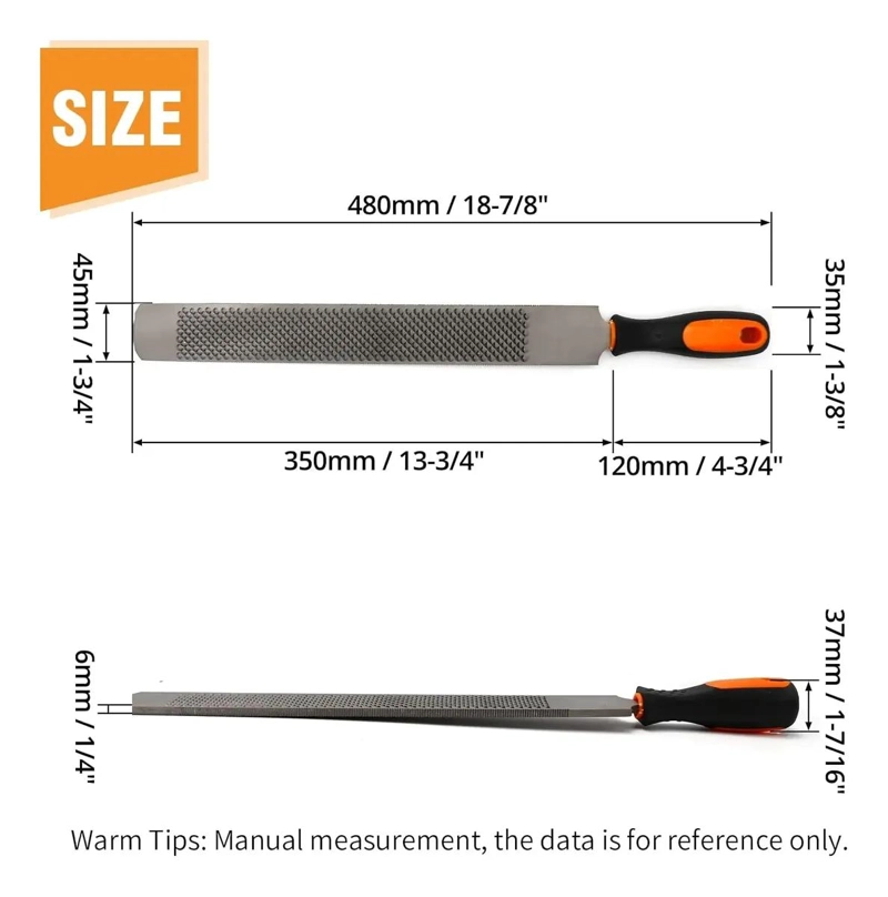 ESCOFINA PLANA DE ACERO 48 CM - 5