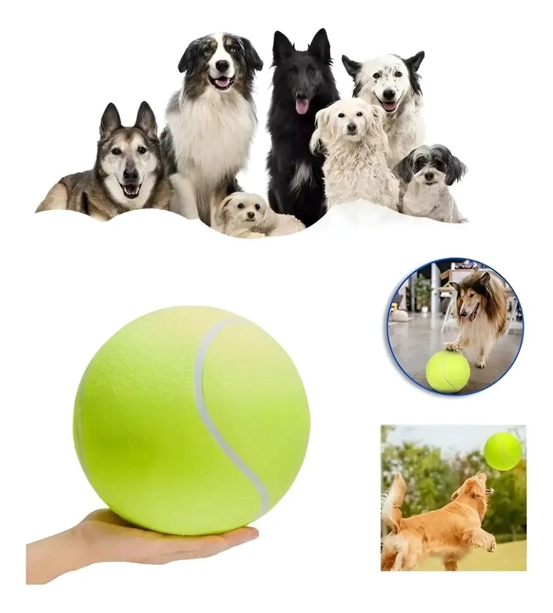 PELOTA DE TENIS GIGANTE PARA MASCOTAS DE 24 CM IDEAL PARA PERROS - 2