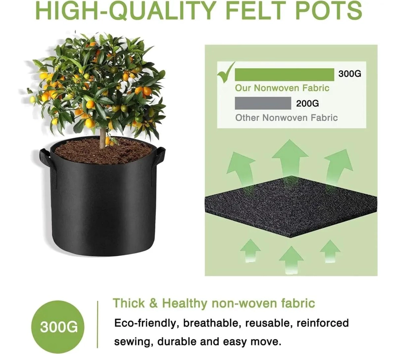 PACK DE 5 MACETEROS GRANDES PARA JARDIN 32X25CM - 6