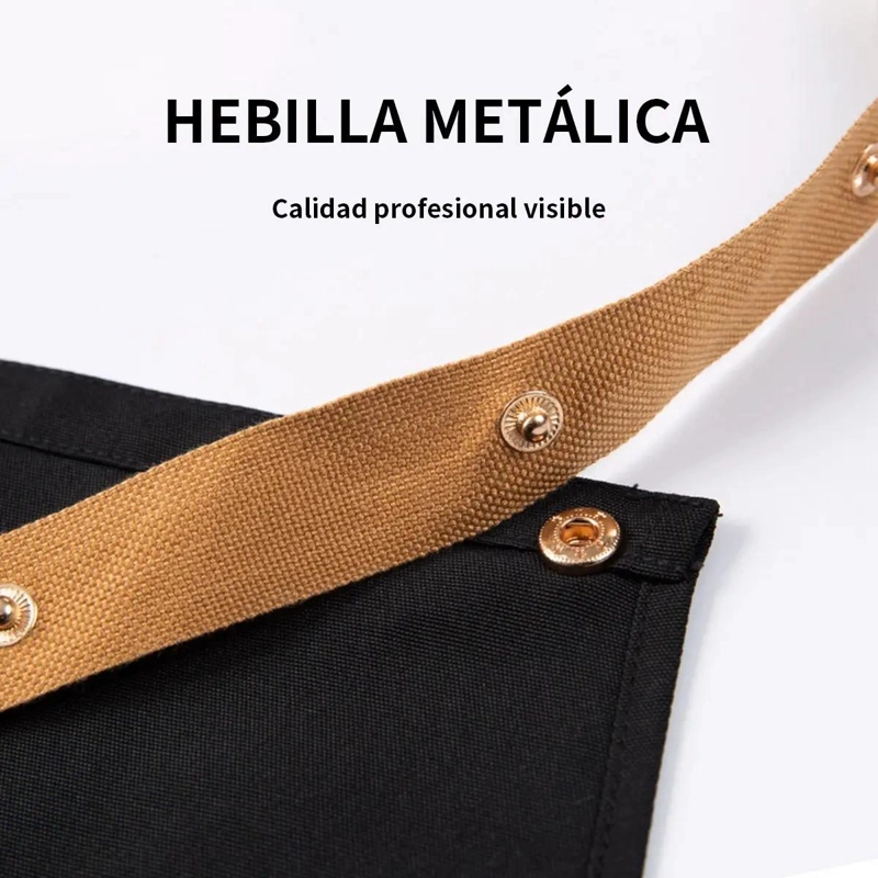 DELANTAL DE COCINA IMPERMEABLE Y MULTIFUNCIONAL CON BOLSILLOS - 3