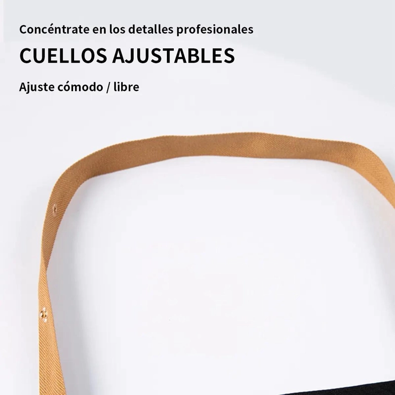 DELANTAL DE COCINA IMPERMEABLE Y MULTIFUNCIONAL CON BOLSILLOS - 6