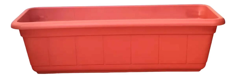 PACK DE 5 MACETEROS RECTANGULARES DE PLASTICO PARA JARDIN - 1