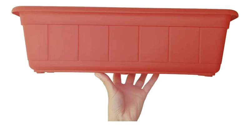 PACK DE 5 MACETEROS RECTANGULARES DE PLASTICO PARA JARDIN - 3