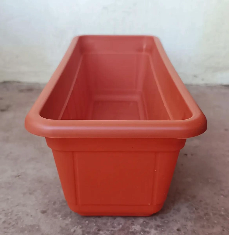 PACK DE 5 MACETEROS RECTANGULARES DE PLASTICO PARA JARDIN - 5