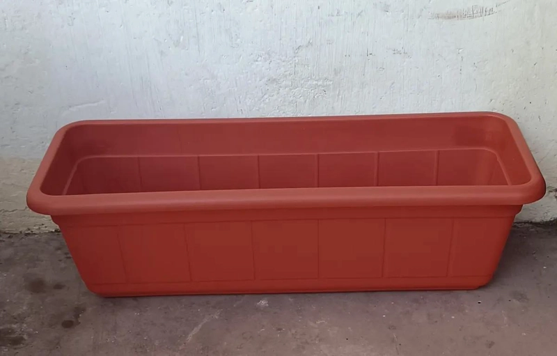 PACK DE 5 MACETEROS RECTANGULARES DE PLASTICO PARA JARDIN - 9