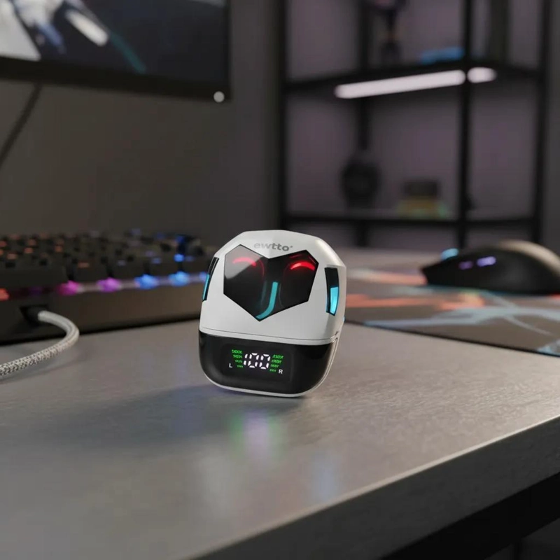 AUDIFONOS BLUETOOTH TWS IMPERMEABLES CON LUZ LED PARA GAMING - 4