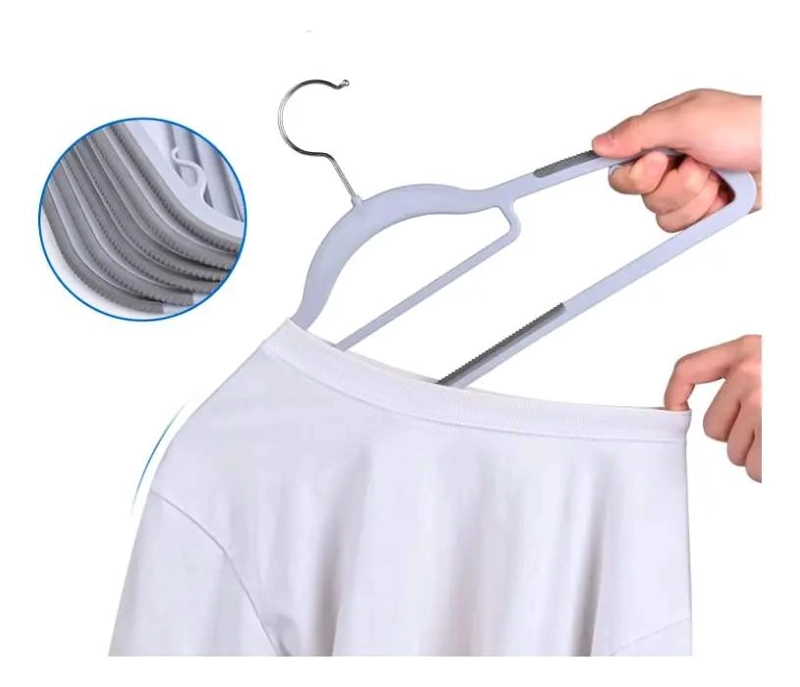 COLGADORES ANTIDESLIZANTES DE PLASTICO PARA ROPA 10 UNIDADES - 2