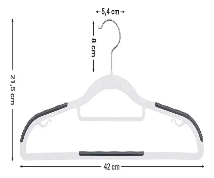COLGADORES ANTIDESLIZANTES DE PLASTICO PARA ROPA 10 UNIDADES - 5