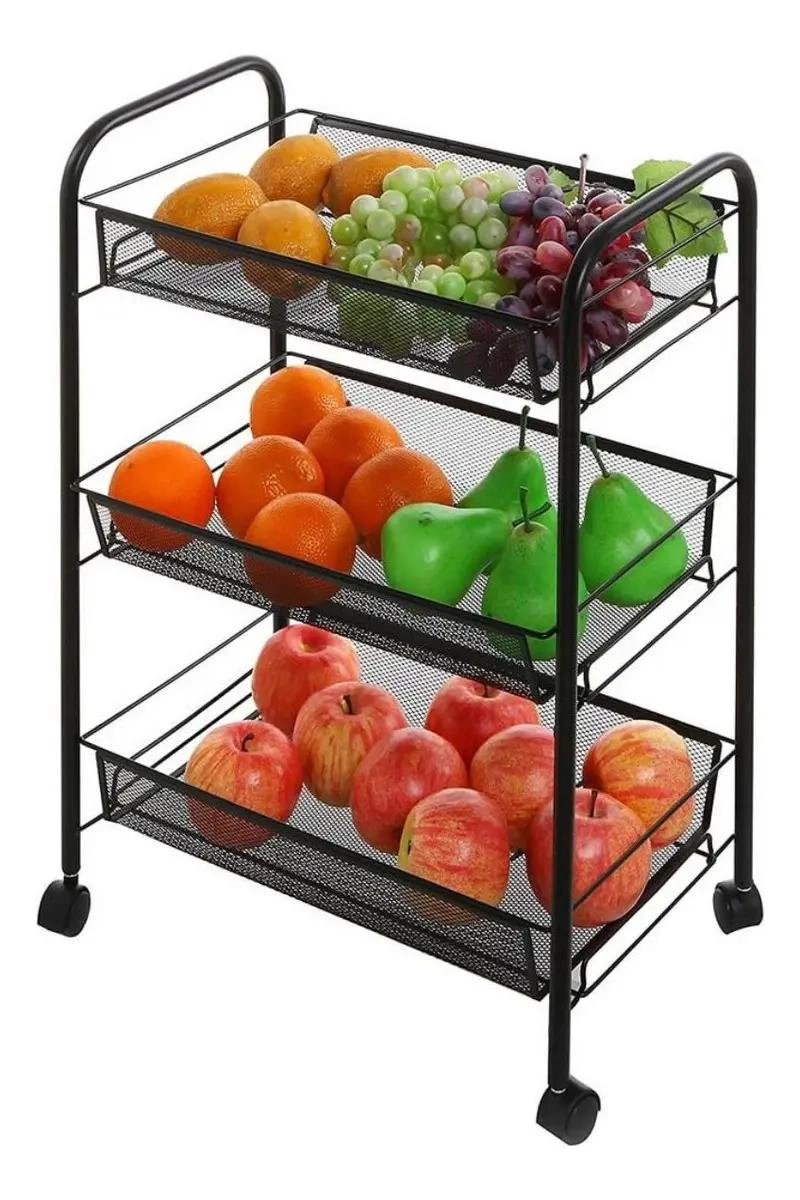 CARRITO ORGANIZADOR MULTIUSO DE 3 NIVELES CON RUEDAS - 4