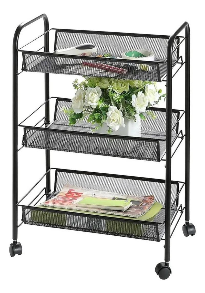 CARRITO ORGANIZADOR MULTIUSO DE 3 NIVELES CON RUEDAS - 8