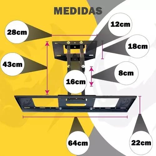SOPORTE DE TV PARED DOBLE BRAZO ARTICULADO 32-70 PULGADAS - 5