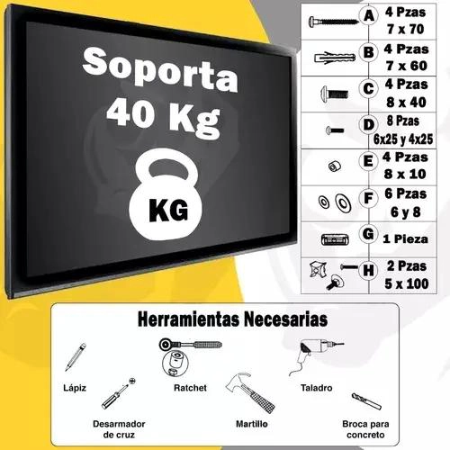 SOPORTE DE TV PARED DOBLE BRAZO ARTICULADO 32-70 PULGADAS - 6