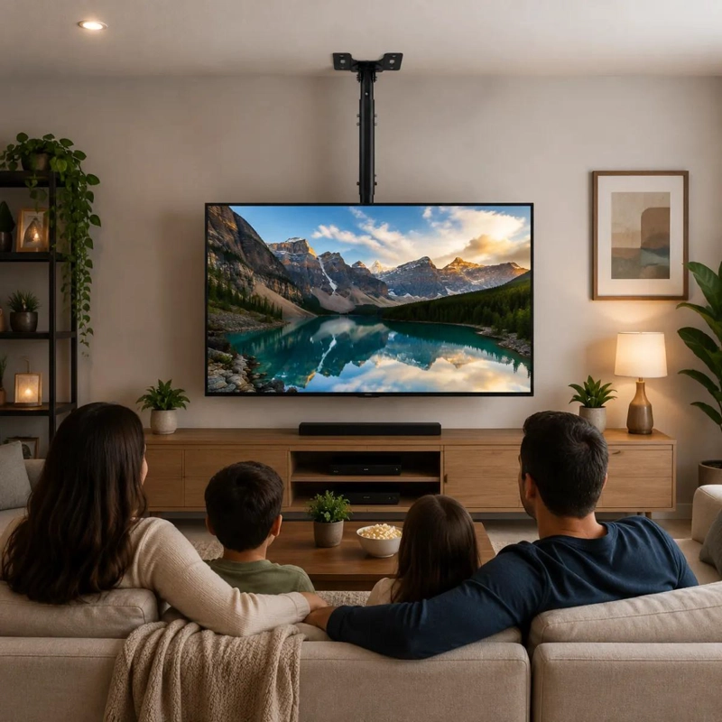 SOPORTE DE TECHO PARA TV DE 14 A 42 PULGADAS CON GIRO 360° - 9