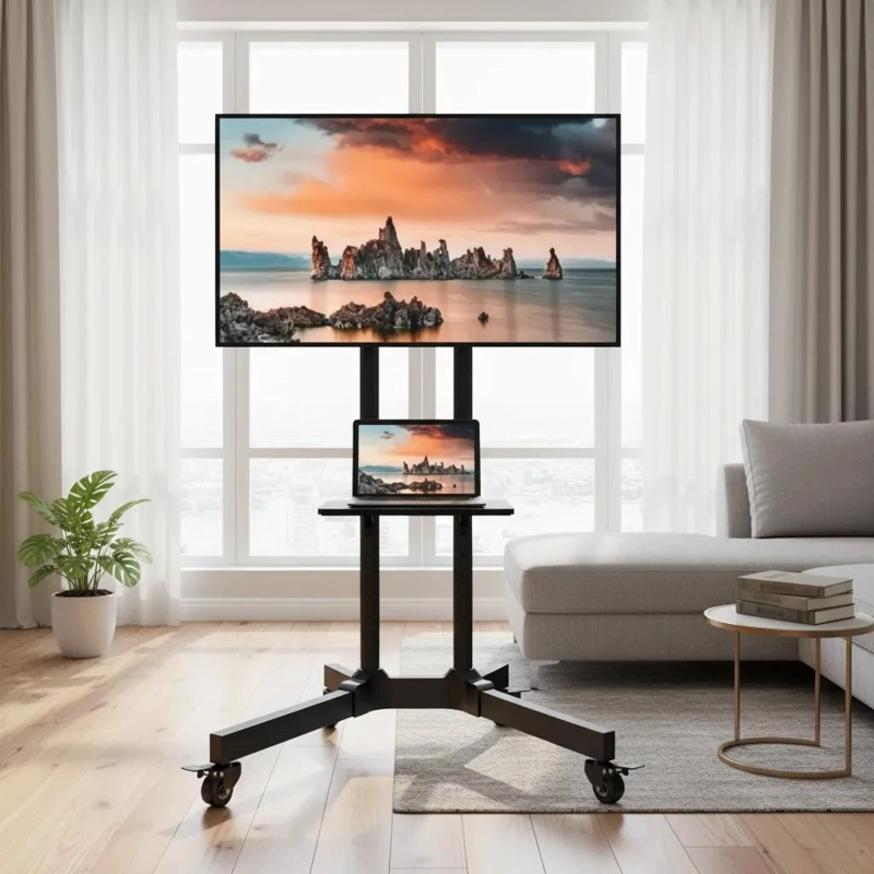 SOPORTE MOVIL PARA TV DE 32 A 70 PULGADAS CON AJUSTE - 9