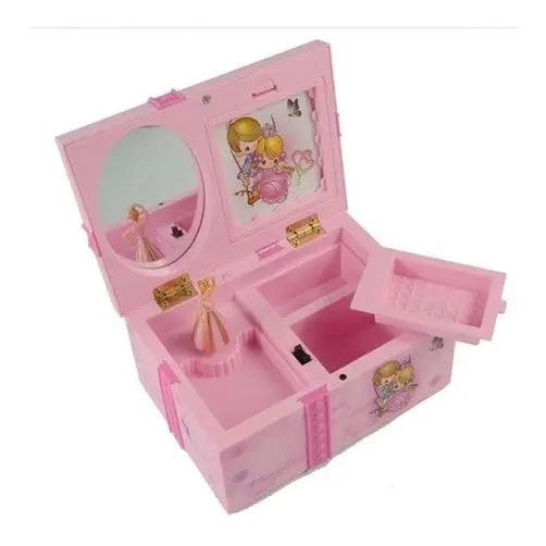 CAJA MUSICAL ORGANIZADOR DE JOYERIA CON ESPEJO PARA NIÑA - 1