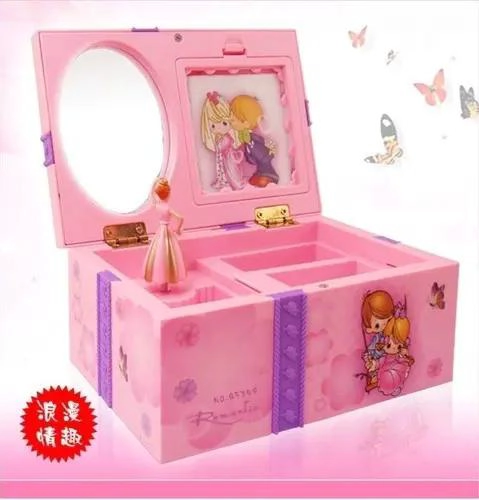 CAJA MUSICAL ORGANIZADOR DE JOYERIA CON ESPEJO PARA NIÑA - 2
