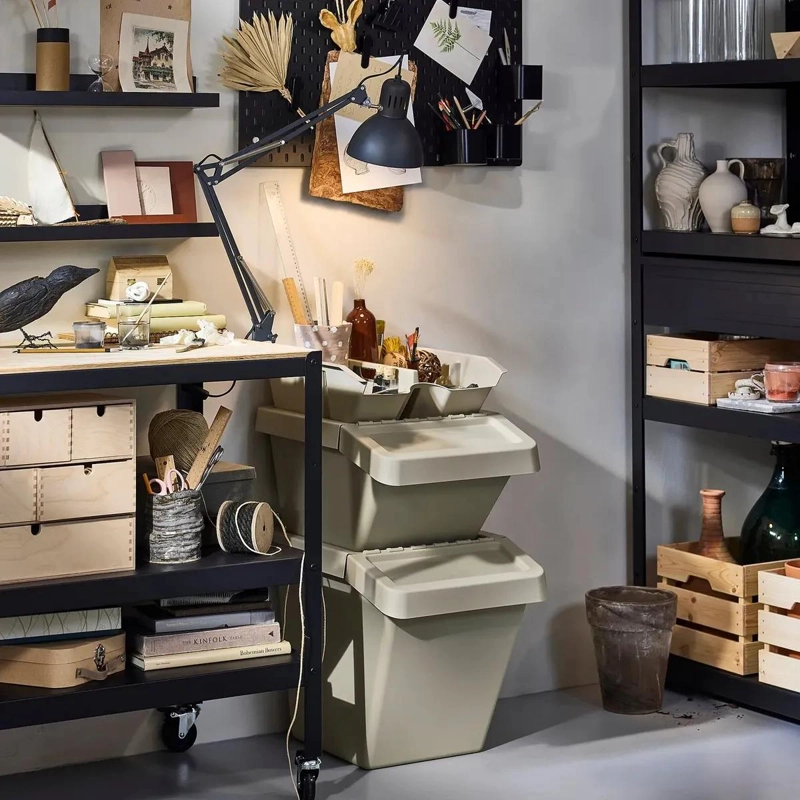 ORGANIZADOR DE ESCRITORIO BEIGE 38X45X14 CM PARA OFICINA - 2